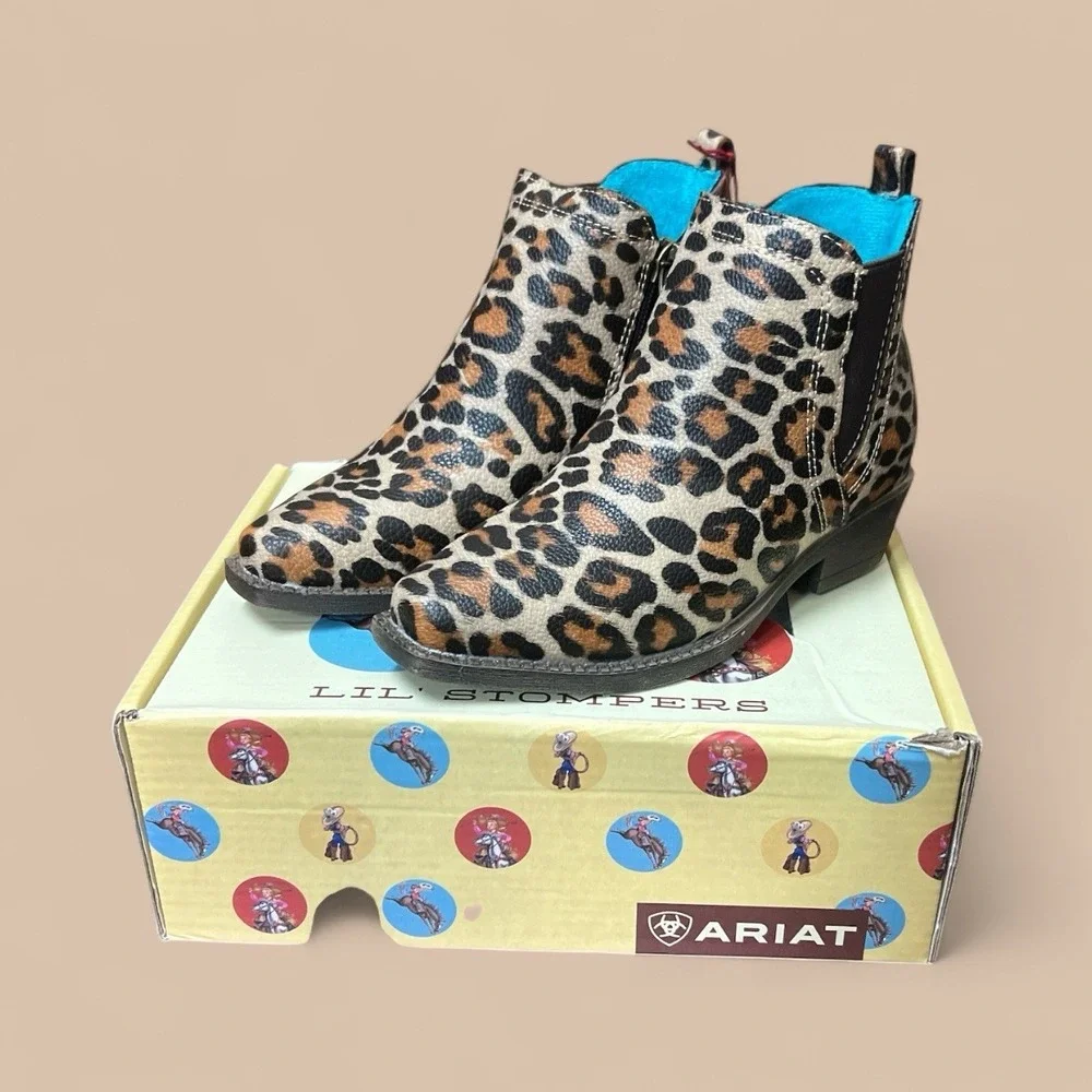 Ariat Lil'‎ Stompers Animal Print Lucy Girls Western Boots Size 7 NIB